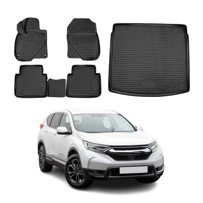 2017-2022 Honda CR-V Floor Mats & Cargo Liner Full Set All Weather Black