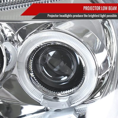 1998-2005 VW Beetle Halo Projector Headlights Chrome/Clear Lens