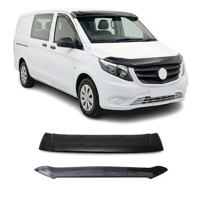 2016-2024 Mercedes Metris Front Bug Shield Hood Deflector & Window Visor Kit 3Pcs Smoke