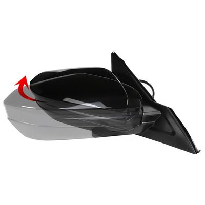 2016-2018 Honda Civic Glossy Black 3-Pin Adjustable Side Mirror Passenger Side