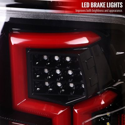 2019-2024 Dodge RAM 2500/3500 LED Signal Tail Lights Jet Black/Clear