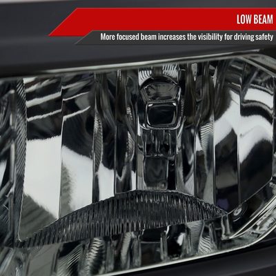 2014-2015 Chevy Silverado 1500 Factory Headlights Black Chrome/Light Smoke