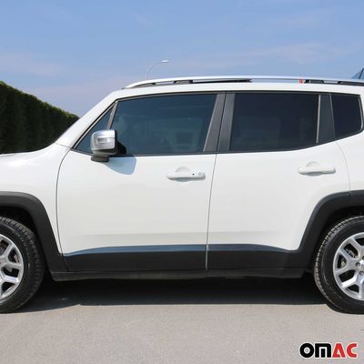 2019-2024 Jeep Renegade Side Door Molding Trim Brushed Steel Dark 4x