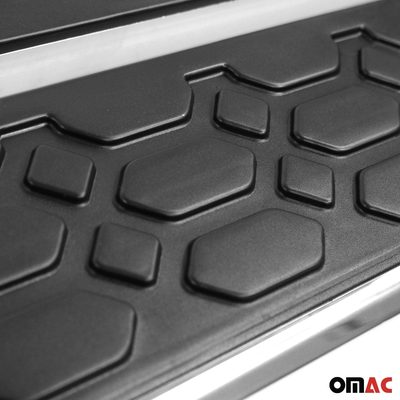 2010-2017 Volvo XC60 Running Boards Side Steps Silver & Black
