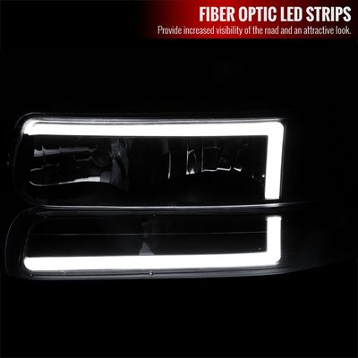 1999-2002 Chevy Silverado 1500 2500 /Tahoe Suburban LED Headlights Black