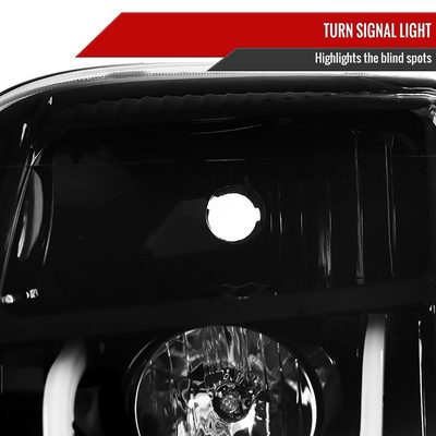 2007-2014 GMC Yukon/Yukon XL 1500/2500 LED UBar Projector Headlights Jet Black
