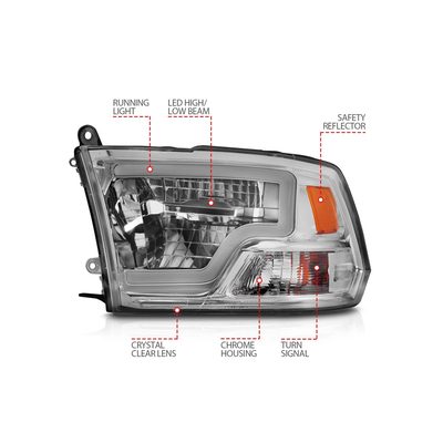 Anzo Chrome Switchback Projector Headlights 111540