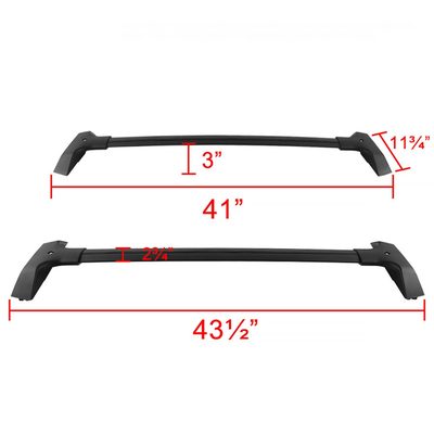 2009-2017 Chevrolet Traverse Aluminum Roof Rack Cross Bars Black