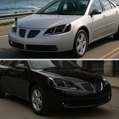 For Pontiac G6 2005-2010 Projector Headlights Sequential LED Strip Black Housing Smoked Lens Switchback