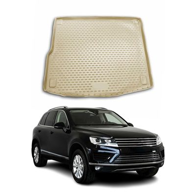 2011-2018 VW Touareg Cargo Liner Trunk Mat All Weather Beige