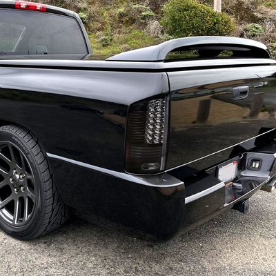 2002-2006 Dodge RAM LED Tail Lights Matte Black Housing/Clear Lens