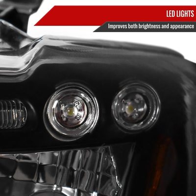 2009-2010 Toyota Corolla Dual Halo Projector Headlights Matte Black/Clear Lens