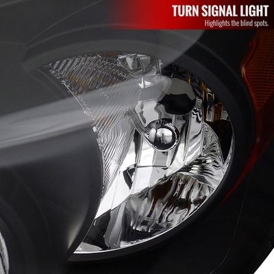 2006-2008 Dodge RAM 1500/ 06-2009 RAM 2500 3500 Factory Crystal Headlights Black