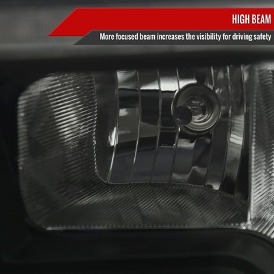 2009-2018 Dodge RAM 1500/ RAM 2500 3500 Dual LED Bar Factory Headlights Black