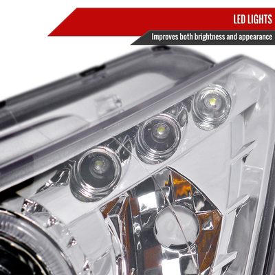2008-2012 Honda Accord Coupe Dual Halo Projector Headlights Chrome/Clear Lens