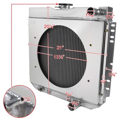 1963-1970 Ford Mustang/Galaxie Mercury Cougar 3Row Radiator & Shroud Fan