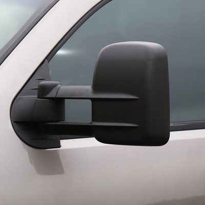 2007-2014 Chevy Silverado/Avalanche/Sierra/Yukon Manual Black Towing Mirrors