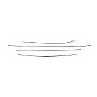 2012-2017 Hyundai Veloster Window Molding Trim Streamer Stainless Steel Silver 4 Pcs