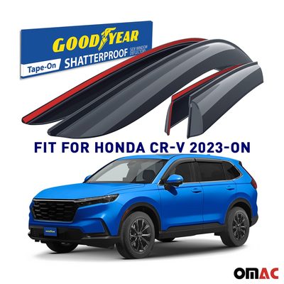 Goodyear Wind Deflectors for Honda CR-V (CRV) 2023-2025 Tape-On Premium Smoke 4x