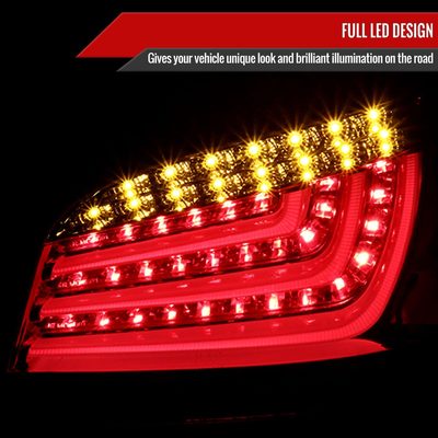 2004-2007 BMW E60 5 Series Sedan LED Tail Lights Chrome Housing/Clear Lens