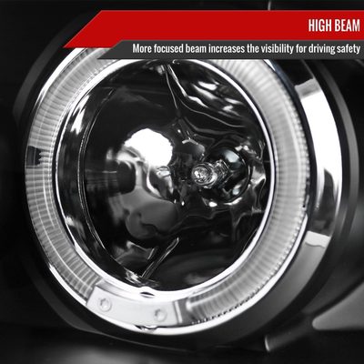 2006-2008 VW Golf Rabbit / Jetta Dual Halo Projector Headlights Matte Smoke