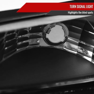 2002-2006 Chevy Avalanche 1500/2500 Factory Headlights Bumper & Signal Black