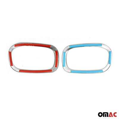 2015-2018 Jeep Renegade Rear Reflector Lamp Rim Frame Dark Steel 2 Pcs