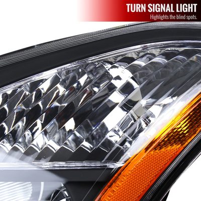2008-2013 Nissan Rogue/Rogue Select Factory Headlights Amber Reflectors Black