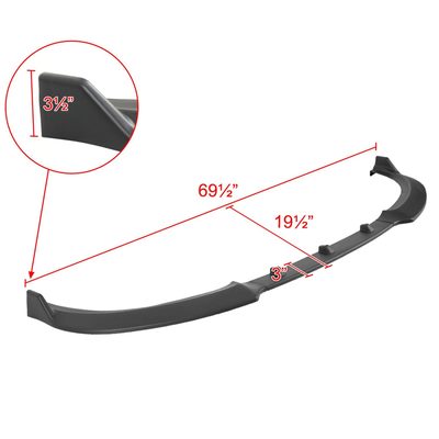 2019-2021 BMW 3-Series G20/G21 Matte Black 3PC Front Bumper Lip Splitter Kit