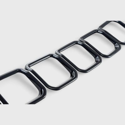 2022-2024 Jeep Compass Grille Overlay Gloss Black 7Pcs ABS Plastic