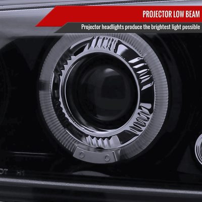 2002-2006 Chevy Avalanche/03-2007 Silverado Dual Halo Projector Headlights Smoke