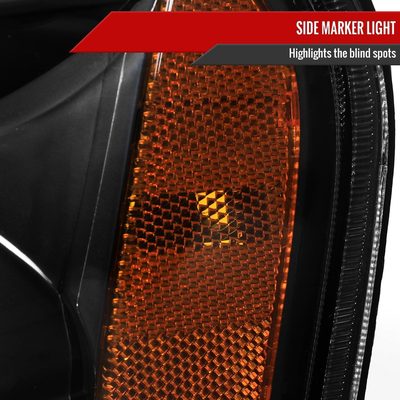2001-2004 Nissan Frontier XE Factory Style Headlights Matte Black/Clear Lens