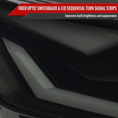 2015-2017 Ford Mustang/2018-2020 Shelby HID/Xenon LED Signal Headlights Smoke