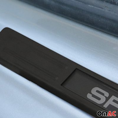 Jeep Door Sill Scuff Plate Illuminated Brushed Stainless Steel Brushed Dark 4Pcs