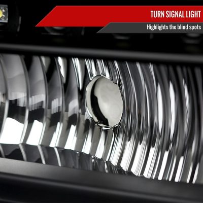 1999-2004 Ford F-250/350/450/550/Excursion Crystal Headlights LED Light Black