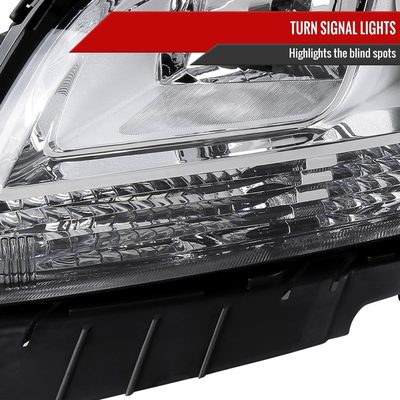 2013-2015 Chevy Malibu / Malibu Limited Projector Headlights Reflectors Chrome