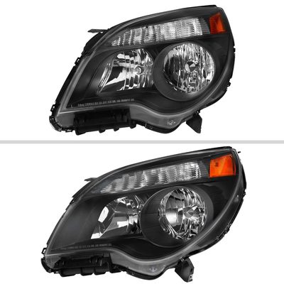 For Chevrolet Equinox 2010-2015 Factory Style Headlights Matte Black Housing Clear Lens