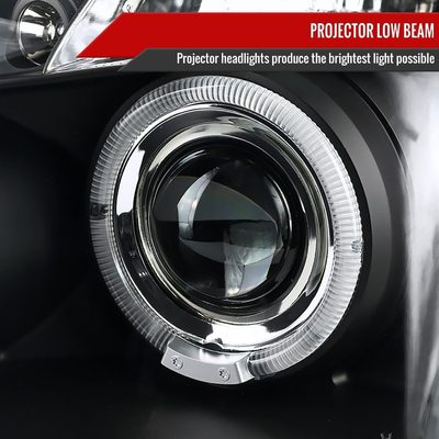 2005-2010 Chevy Cobalt Pontiac G5/Pursuit Dual Halo Projector Headlights Black