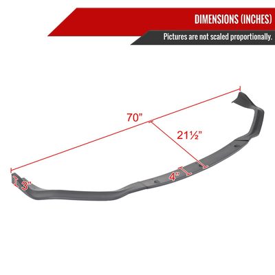 2014-2016 Lexus IS250 F-Sport Matte Black 3PC Front Bumper Lip Splitter Kit