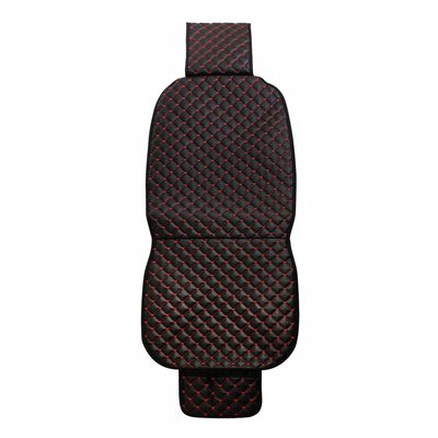 Cadillac Escalade Leather Breathable Front Seat Cover Pads Black Red 1Pc