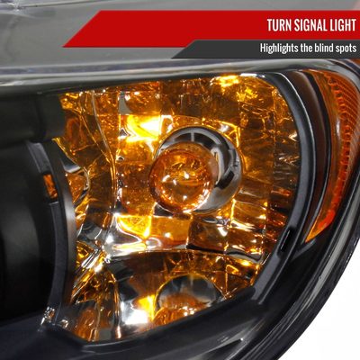 2011-2013 Toyota Highlander Projector Headlights SMD LED Light Strip Black