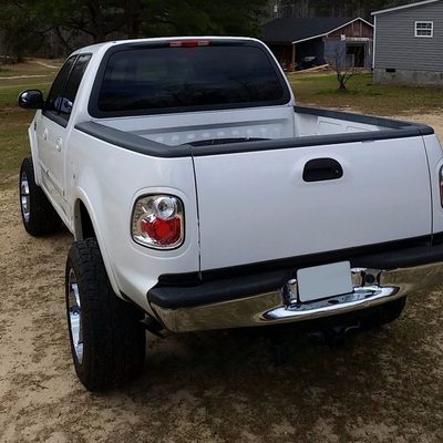 2001-2014 Ford F-150 Rear LED License Plate Lights Glossy Black/Smoke Lens