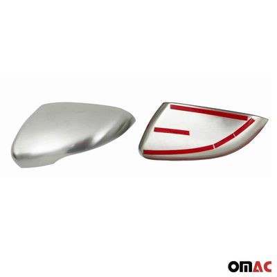 2010-2014 VW Golf Mk6 Side Mirror Cover Caps Matt Stainless Steel Silver 2 Pcs