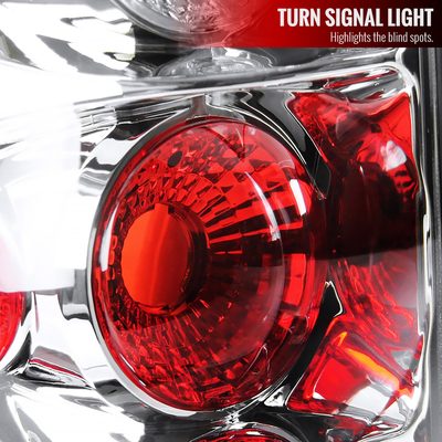 2003-2006 Chevrolet Silverado Tail Lights Chrome Housing/Clear Lens
