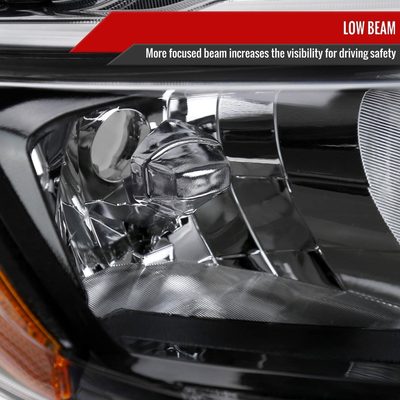 2014-2016 Nissan Rogue LED Strip Factory Passenger/Right Side Headlight Black