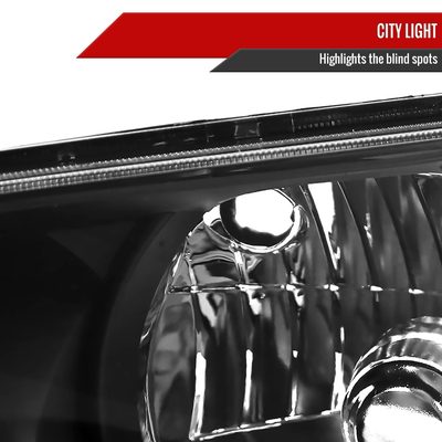 2001-2005 Lexus IS300 Factory Style Crystal Headlights Matte Black/Clear Lens