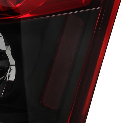 2005-2008 Dodge Magnum Tail Lights Matte Black Housing/Red Clear Lens