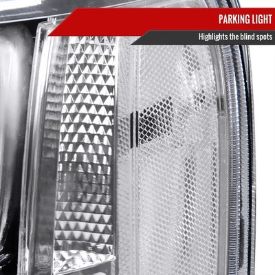 2007-2014 GMC Sierra Factory Style Headlights Clear Reflector Chrome/Clear