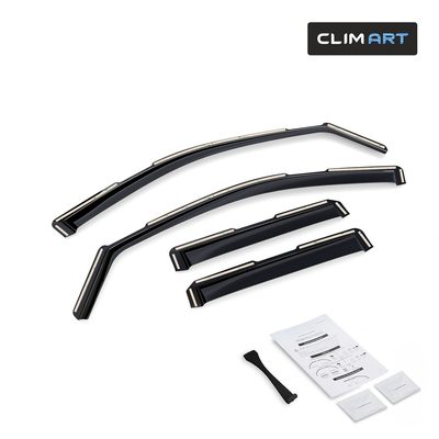 Clim Art Wind Deflectors for Cadillac Escalade Chevy Tahoe 2021-2026 Dark Smoke