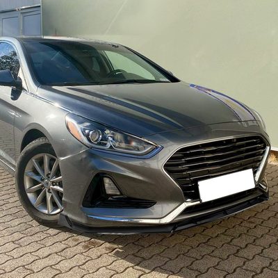 2018-2019 Hyundai Sonata Glossy Black 3Pcs Front Bumper Lip Splitter Kit